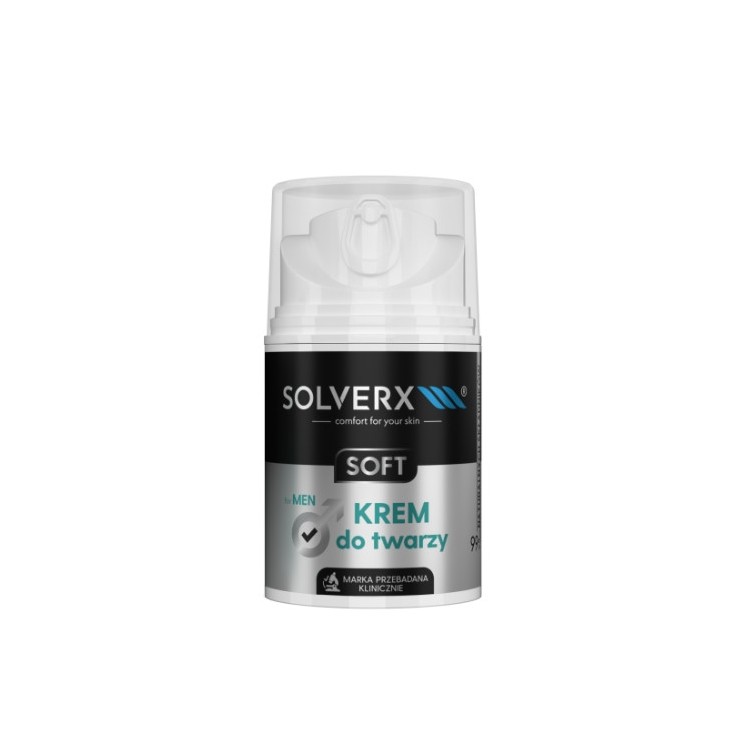 Крем Solverx for Men Soft Face для чоловіків для чутливої шкіри 50 мл