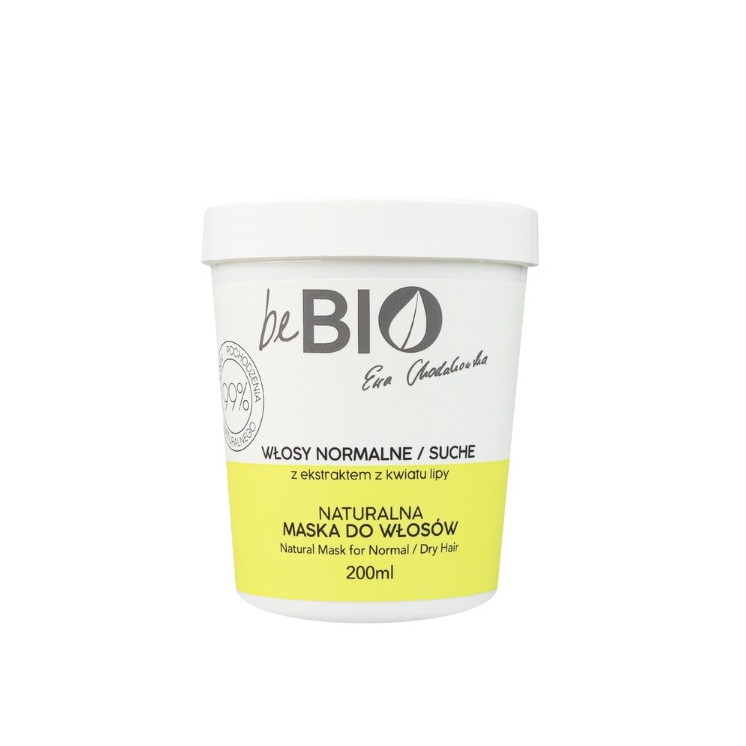beBIO Ewa Chodakowska natuurlijk masker voor droog en normaal haar Lindebloem