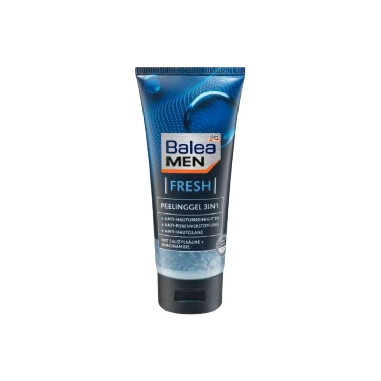 Balea Men peeling face wash gel 3in1 Fresh 100 ml