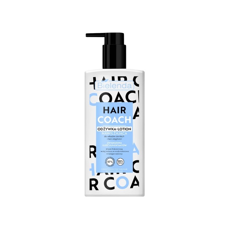 Bielenda Hair Coach зволожуючий кондиціонер-лосьйон для тонкого та об'ємного волосся 280 мл