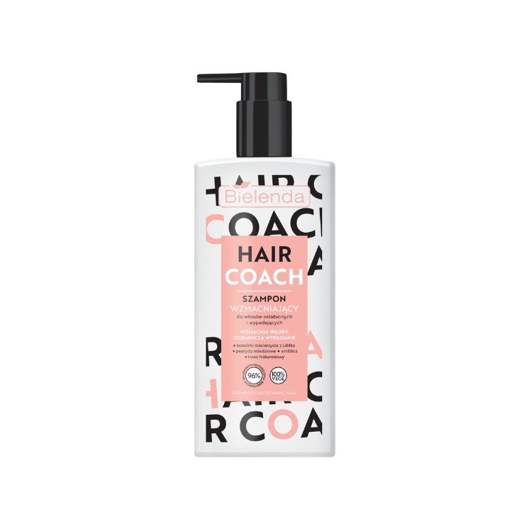 Шампунь Bielenda Hair Coach зміцнюючий для ослабленого та випадаючого волосся 300 мл
