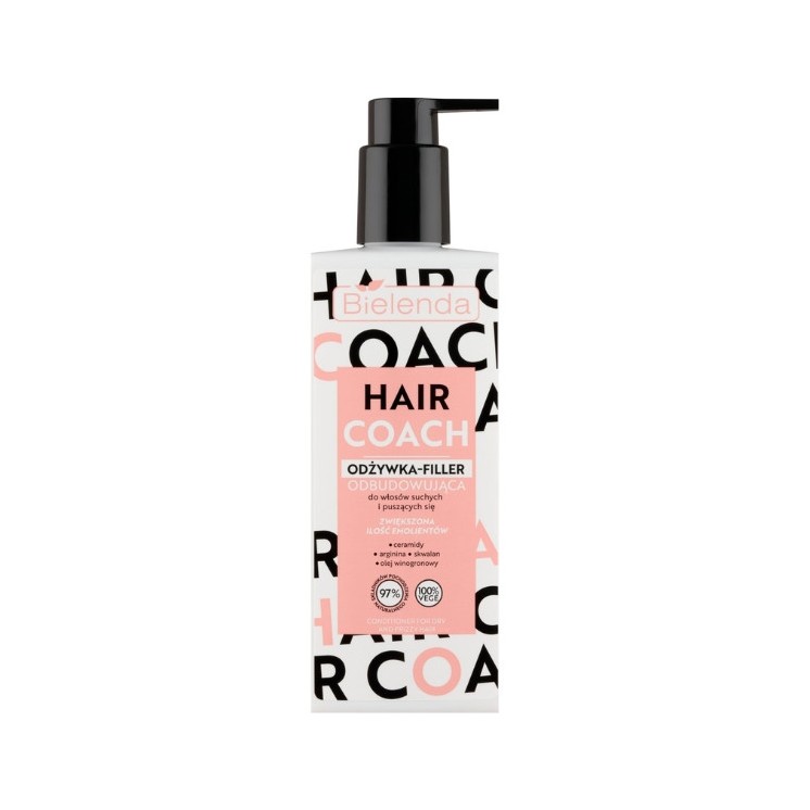 Bielenda Hair Coach відновлюючий кондиціонер-наповнювач для сухого та кучерявого волосся 280 мл