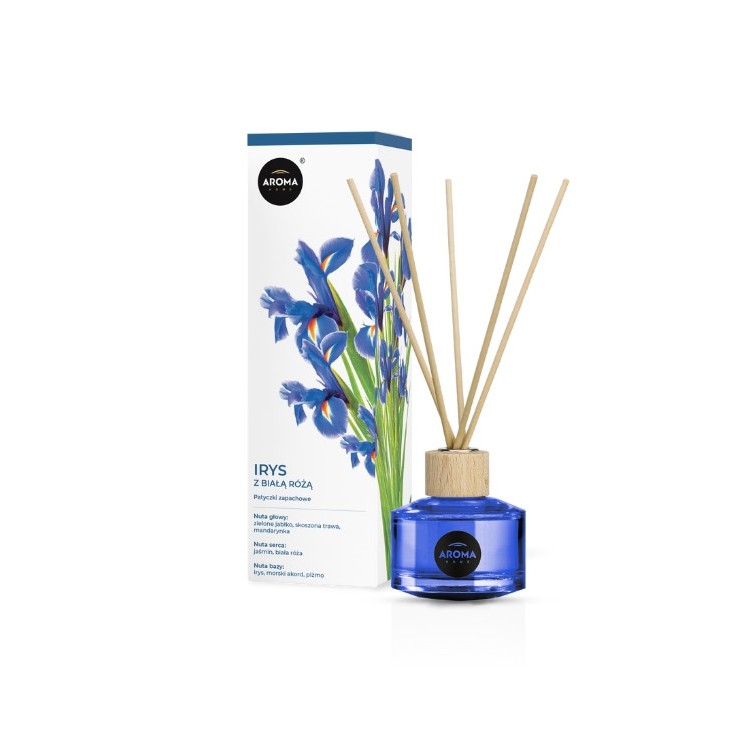 Aroma Home Iris met Witte Roos geurstokjes 50 ml