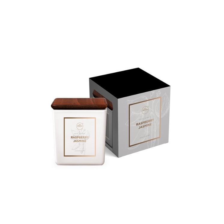 Aroma Home Square Frambozen & Jasmijn sojakaars 115 g