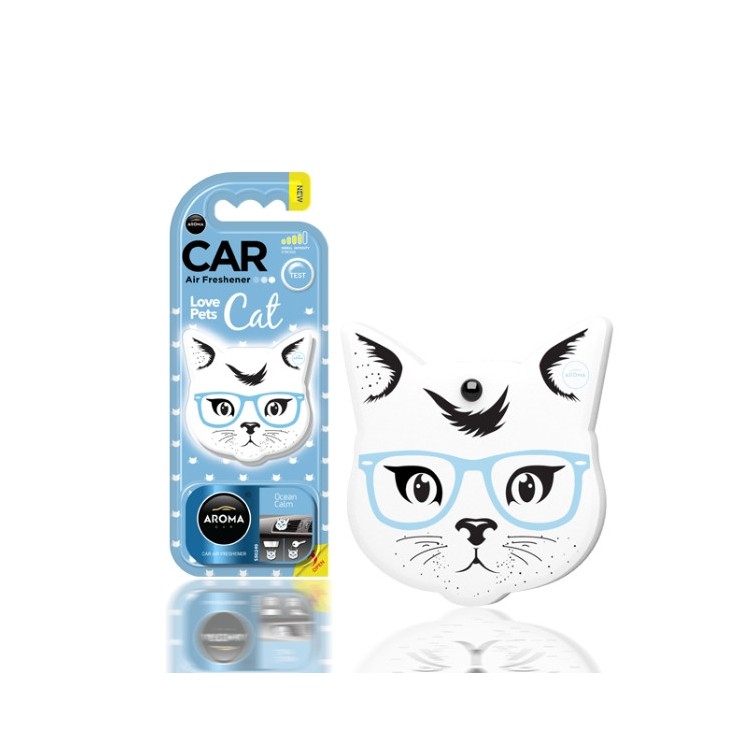 Aroma Car Cat Ocean Calm autogeurhanger, 1 stuk