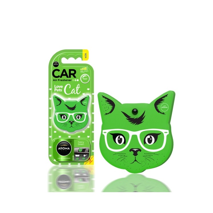 Ароматизатор для автомобіля Aroma Car Cat Fancy Green , 1 шт