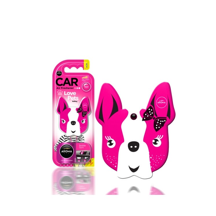Aroma Car Dog Pink Blossom autogeurhanger, 1 stuk