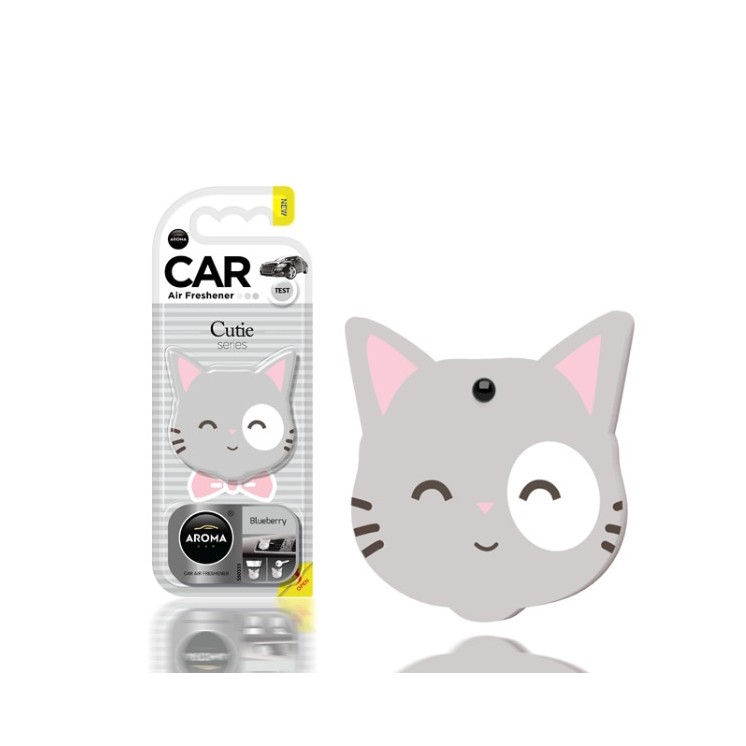 Aroma Car Cutie Cat Blueberry car fragrance pendant, 1 piece