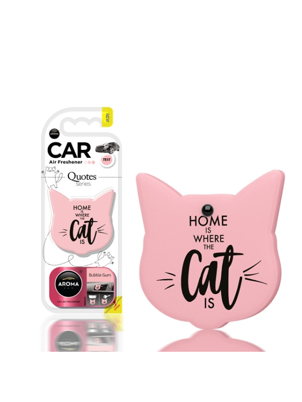 Aroma Car Quotes Cat Zawieszka zapachowowa do samochodu Bubble Gum 1 sztuka