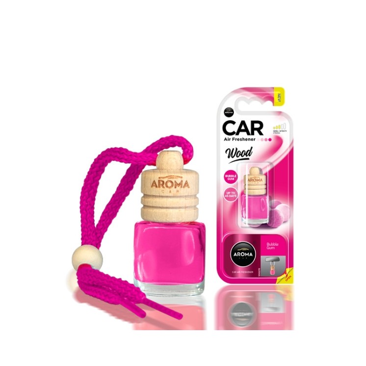 Aroma Car Wood Auto luchtverfrisser Bubble Gum 6 ml
