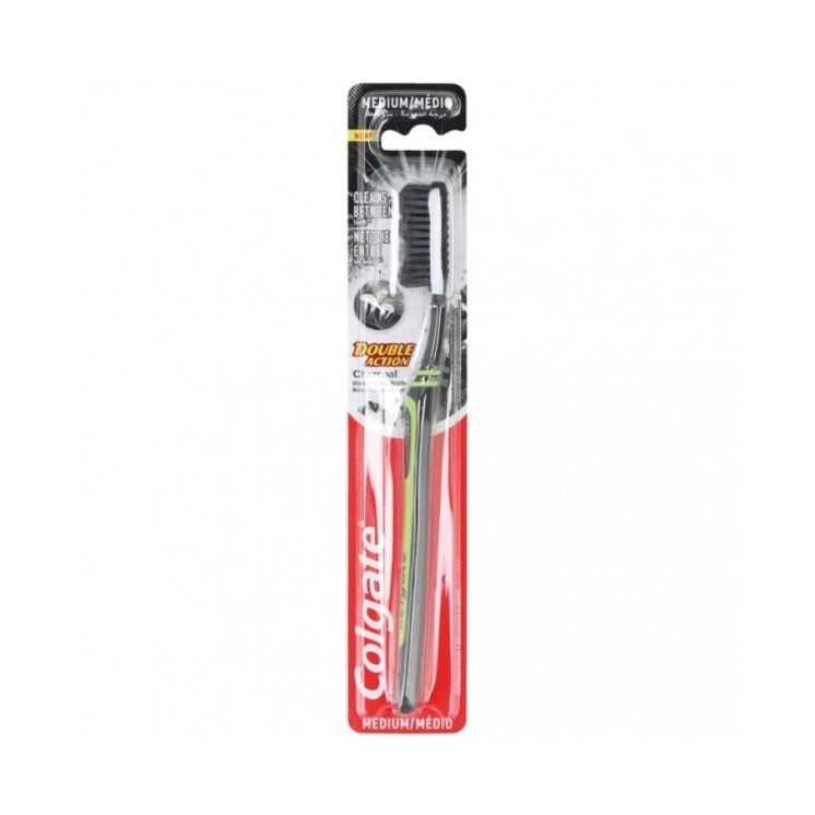 Colgate Houtskool Tandenborstel Medium 1 stuk