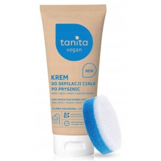Tanita Vegan Body ontharingscrème na het douchen Kaolienklei 200 ml + Spons