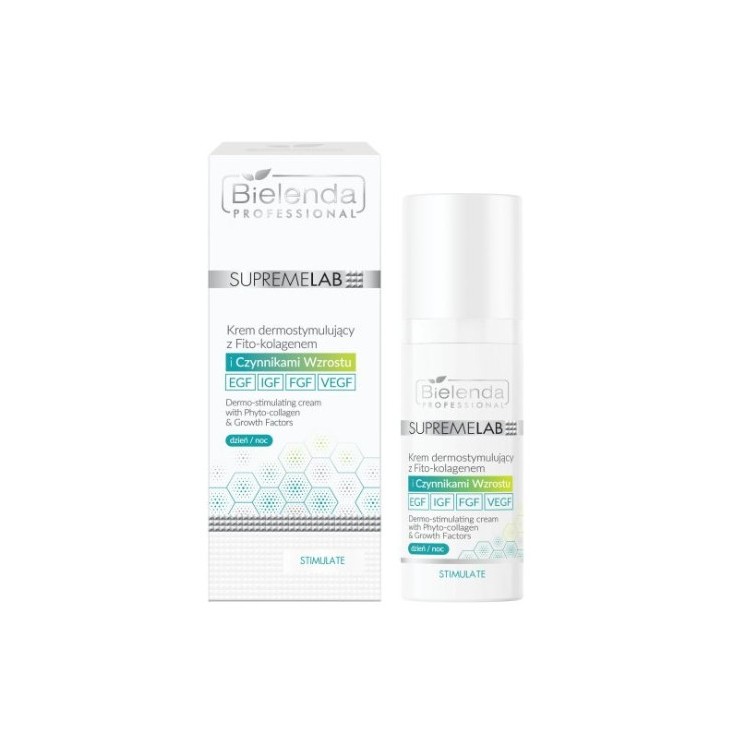 Bielenda Professional SUPREMELAB дермостимулюючий крем для обличчя з Fito -колагеном і факторами росту 50 мл
