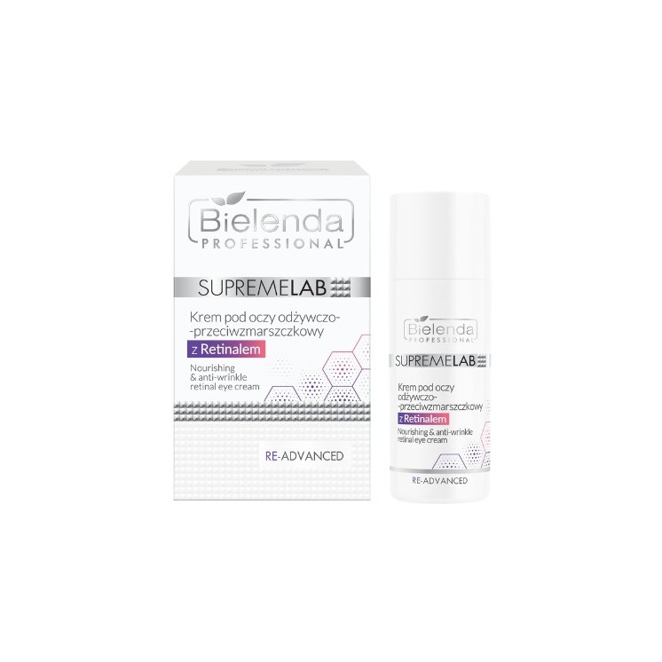 Bielenda Professional SUPREMELAB voedende en anti-rimpel oogcrème met 0,03% Retinal 15 ml