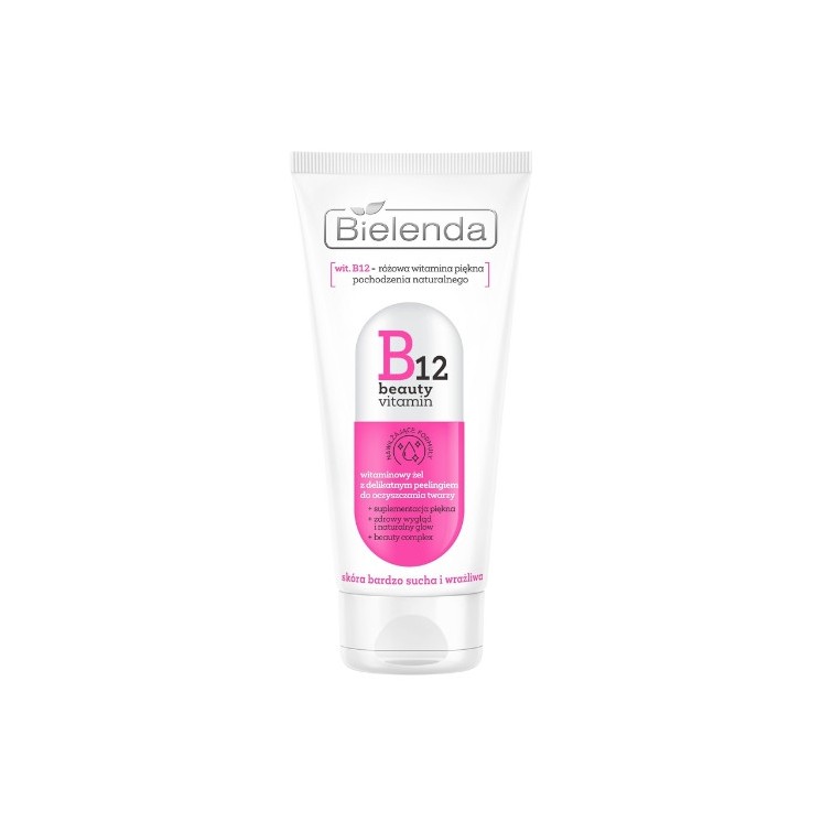 Bielenda B12 Beauty Vitamin Gezichtswasgel met peeling 150 ml