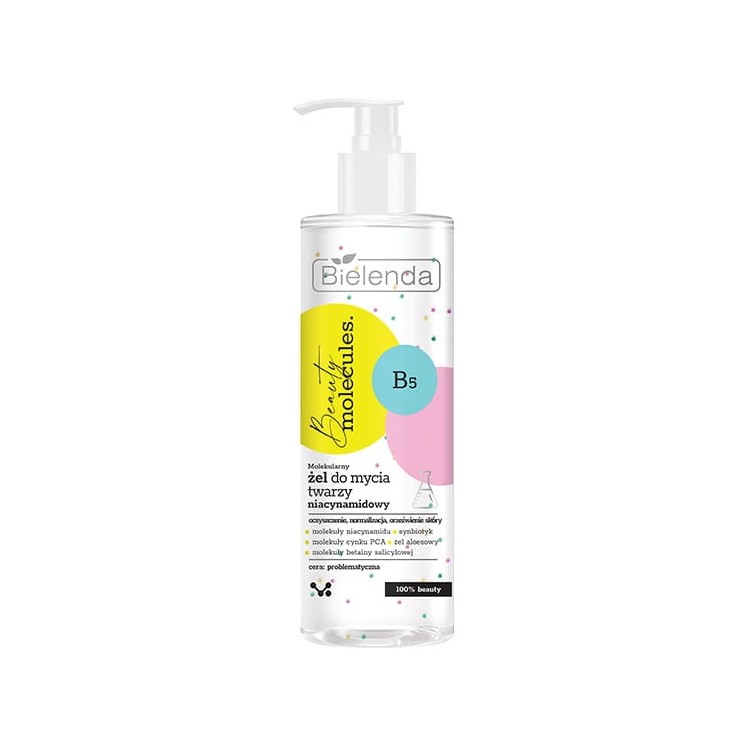 Гель для очищення обличчя Bielenda Beauty Molecules молекулярний ніацимід 195 г