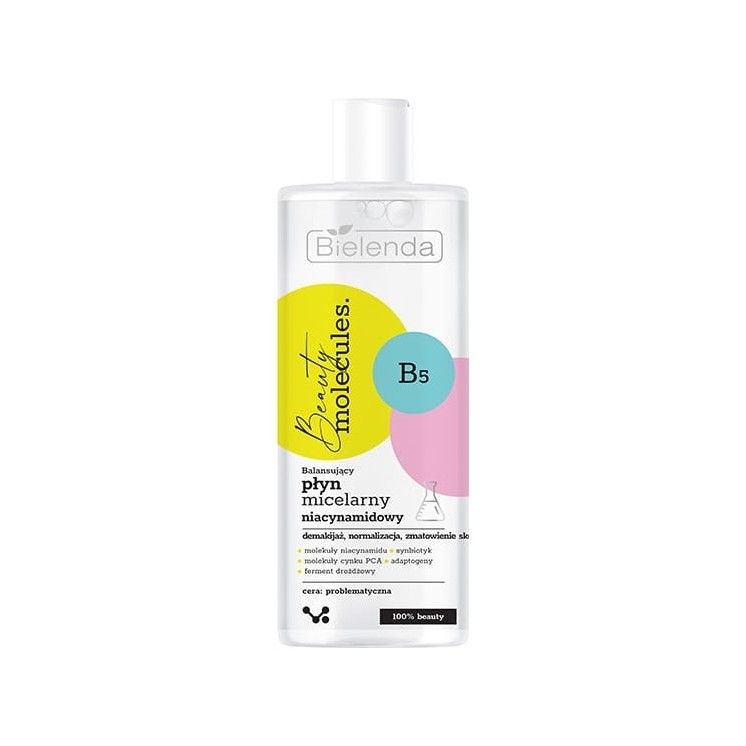 Bielenda Beauty Molecules балансуючий ніацимідний міцелярний флюїд для обличчя 500 мл