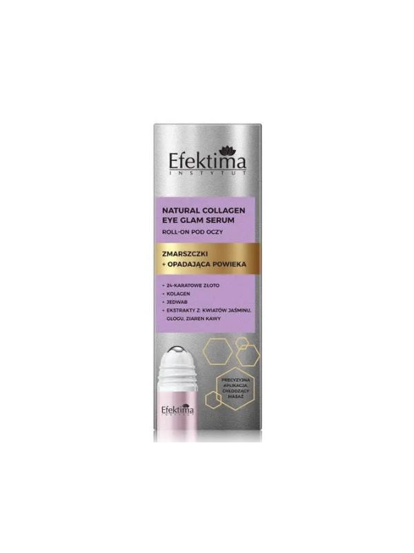 Efektima Natural Collagen Roll on pod oczy Zmarszczki + Opadająca powieka 15 ml