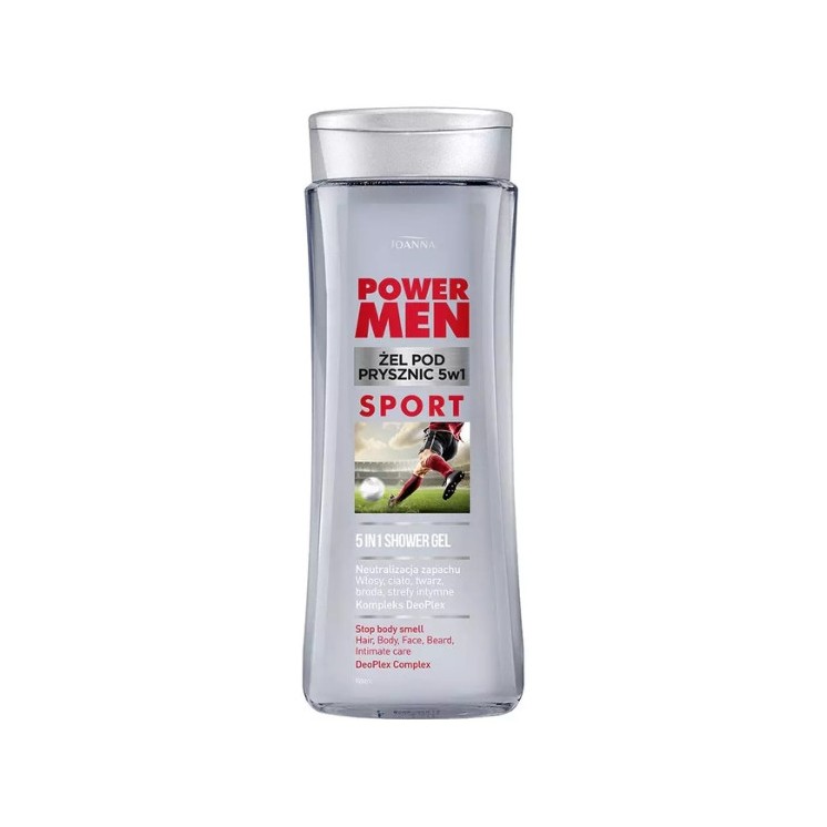 Joanna POWER MEN Гель для душу 5в1 SPORT комплекс DeoPlex 300 мл