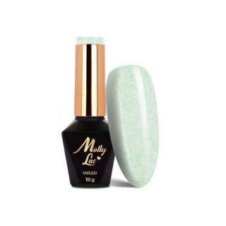 MollyLac /710/ Hybride nagellak met sweatereffect Mint 10 g