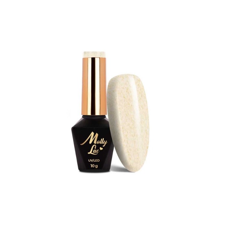 MollyLac /715/ Hybride nagellak met sweatereffect Beige 10 g