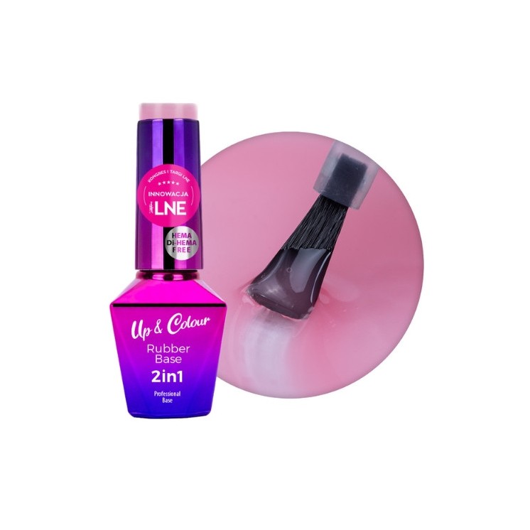 MollyLac Rubber Base 2in1 Up& Colour Candy Blush rubberen basis 10 g