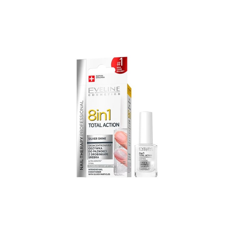 Кондиціонер для нігтів Eveline Professional Nail Therapy Total Action 8in1 Silver
