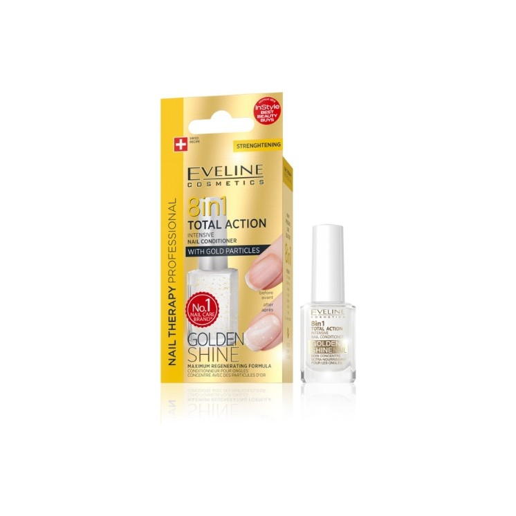 Eveline Professional Nail Therapy Total Action 8in1 Golden shine nagelconditioner