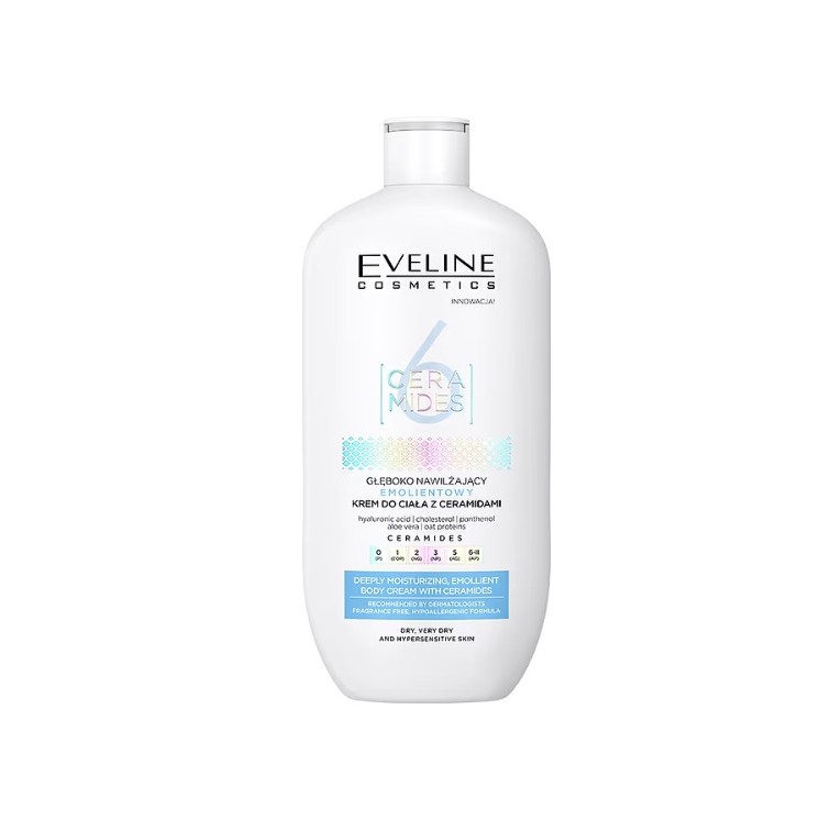 Eveline 6 CERAMIDES emollient Глибоко зволожуючий крем для тіла 350 мл