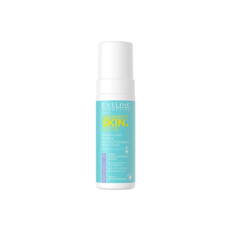 Очищаюча очищаюча пінка для обличчя Eveline Perfect Skin Acne мікропілінг 150 мл