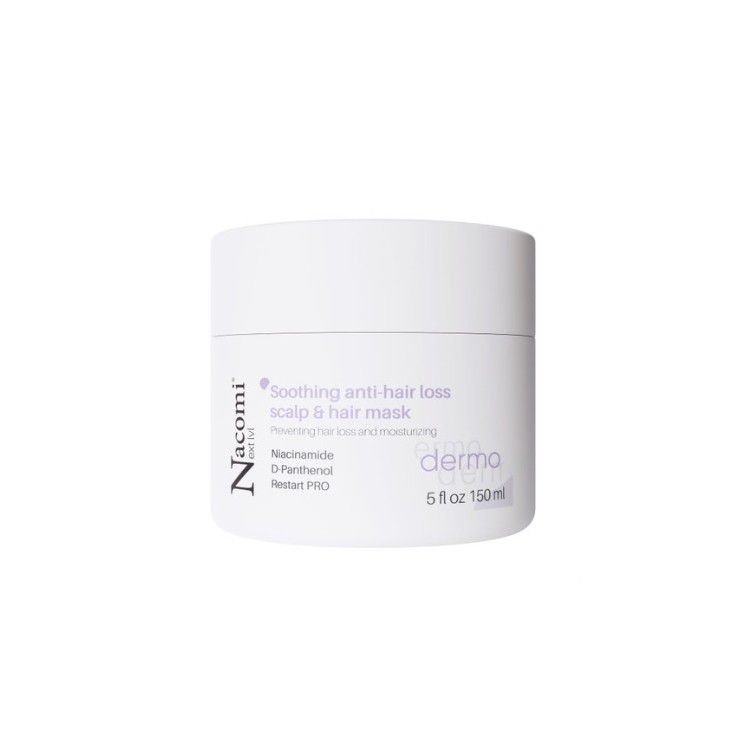 Nacomi Next Level Dermo Soothing Mask voor haar en hoofdhuid ter voorkoming van haaruitval 150 ml(31-01-2026)