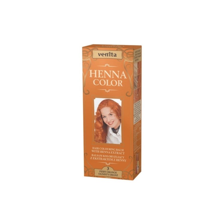 Venita Henna Color Kleurbalsem met henna-extract /3/ Vurig Oranje 75 ml