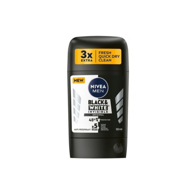 Nivea Men Black & White Invisible Orginal Anti-transpirant Stick 50 ml