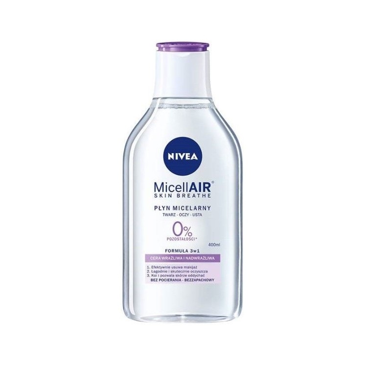Nivea MicellAIR Міцелярний флюїд для обличчя Чутлива та гіперчутлива шкіра 400 мл