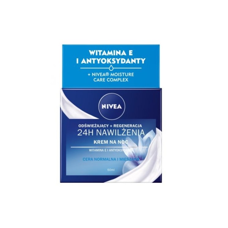 Nivea 24H Hydraterende Nachtgezichtscrème Normale en gecombineerde huid 50 ml