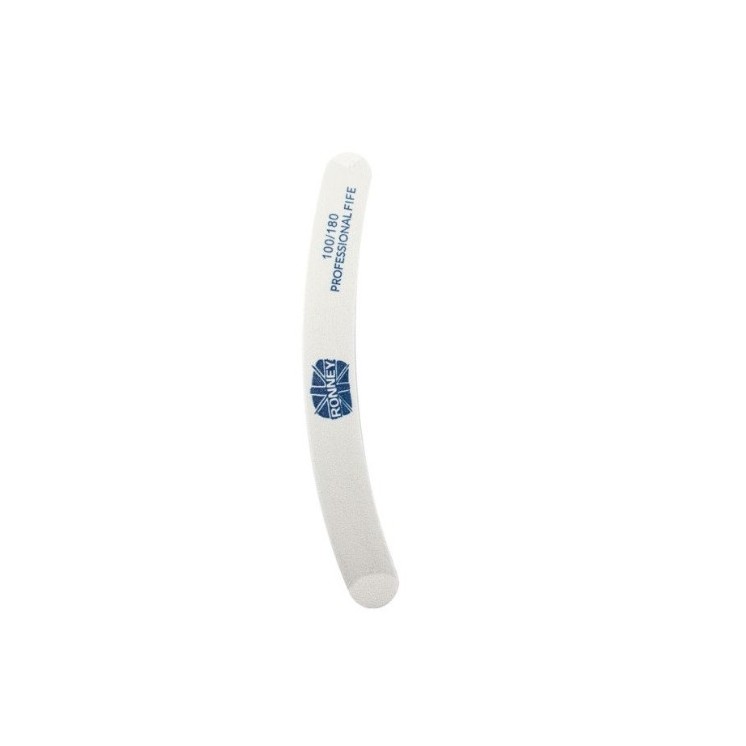 Ronney Professional Premium Пилка для нігтів Banan White 100/180 1 шт