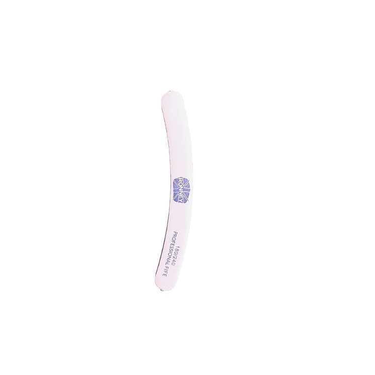 Ronney Professional Premium Пилка для нігтів Banan White 180/240 1 шт