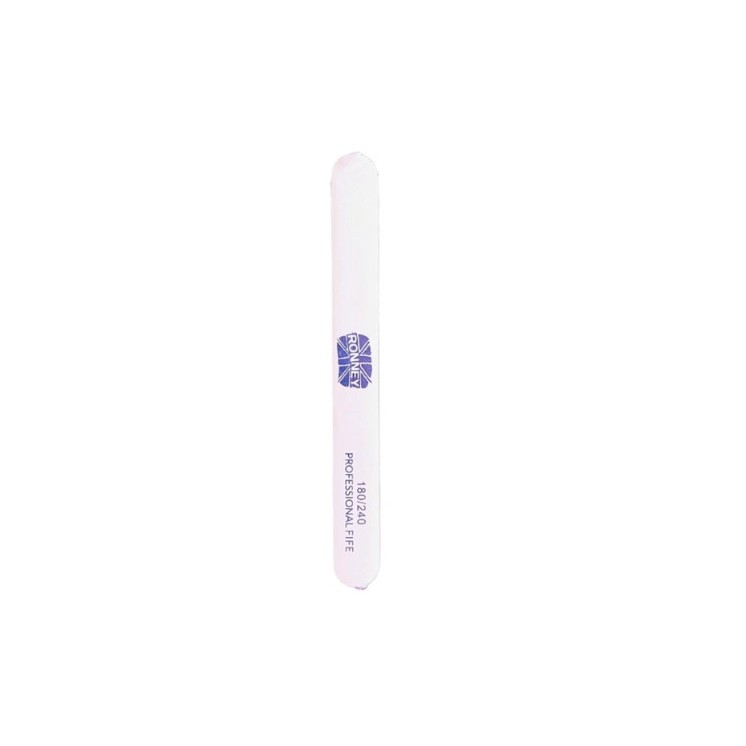 Ronney Professional Premium Пилка для нігтів Straight White 180/240 1 шт