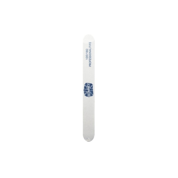 Ronney Professional Premium Пилка для нігтів Straight White 100/180 1 шт