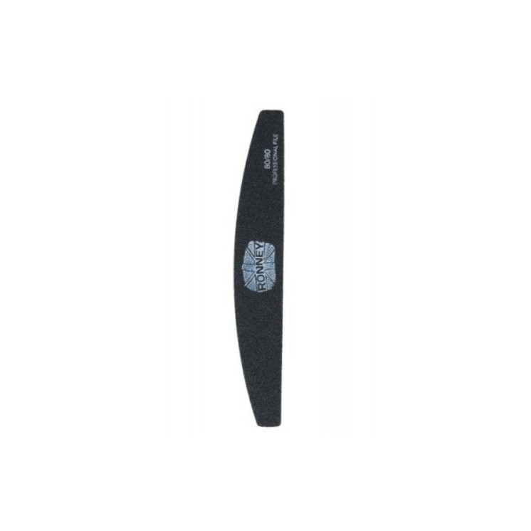 Ronney Professional Premium Пилка для нігтів Crescent Black 80/80 1 шт
