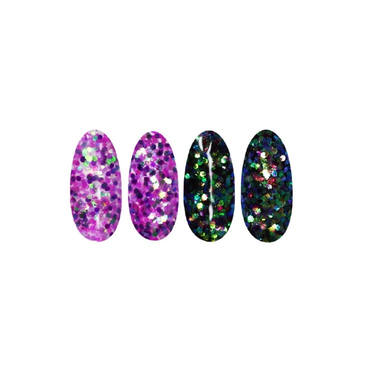 Ronney Glitter nail powder /46/ Purple foil