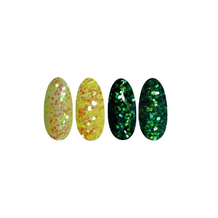 Ronney Glitter nagelpoeder /51/ Gele folie