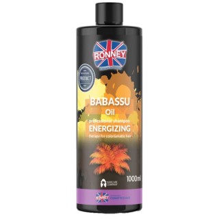 Ronney Professional Energizing Shampoo voor gekleurd en dof haar Babassu Oil 1000 ml