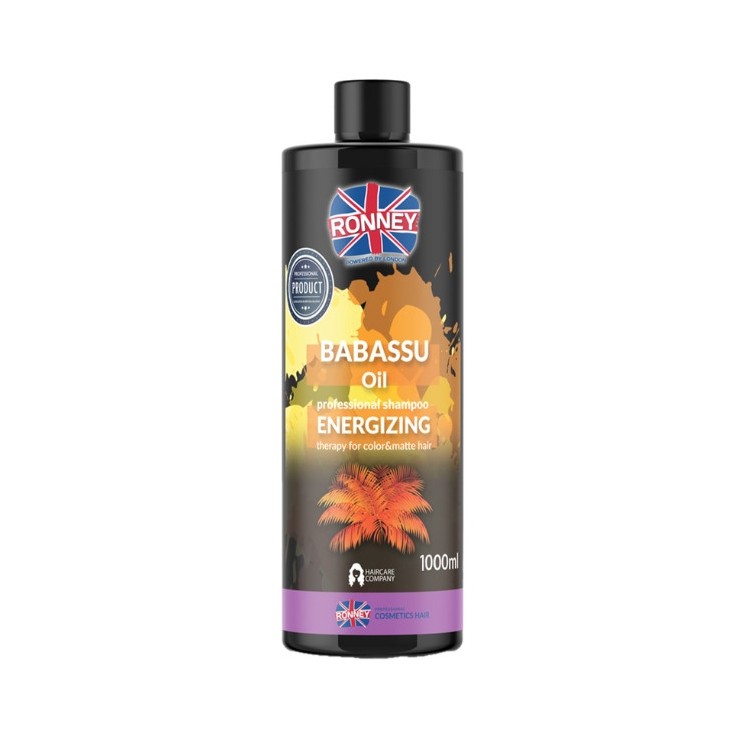 Ronney Professional Energizing Shampoo voor gekleurd en dof haar Babassu Oil 1000 ml