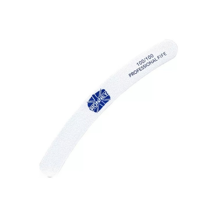 Ronney Professional Premium Пилка для нігтів Banan White 100/100 1 шт