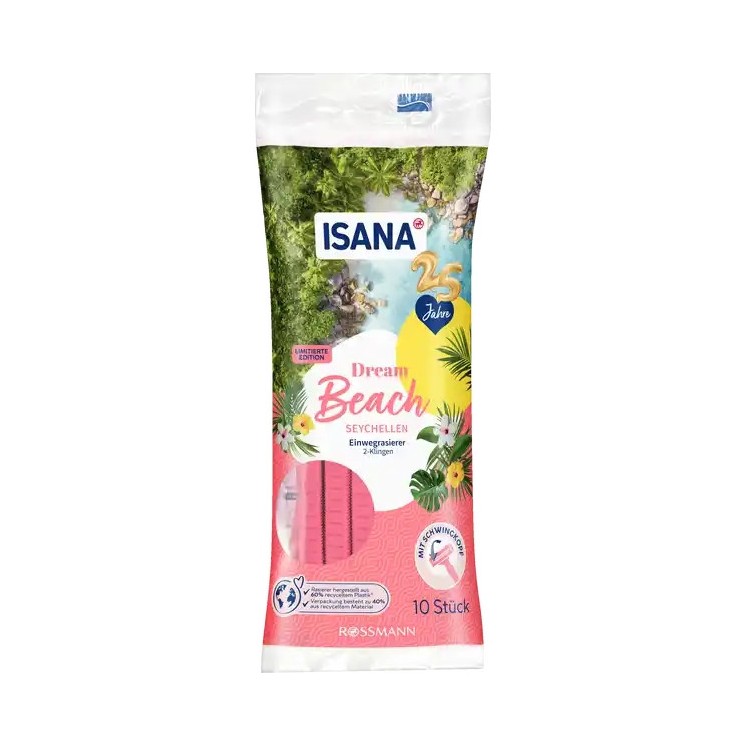 Isana Einwegrasierer Dream Beach Seychellen 10 Stück