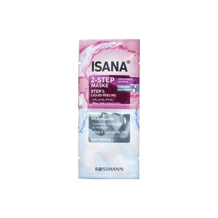 Isana 2-Stufen-Peeling-Gesichtsmaske 2x8 ml