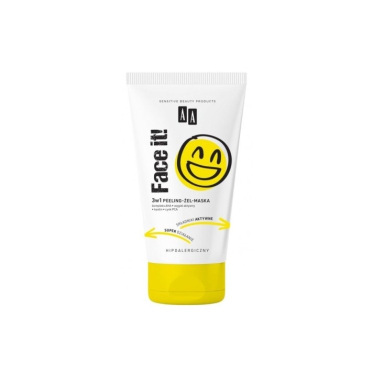 AA Face It 3in1 Peeling - gel - gezichtsmasker 150 ml