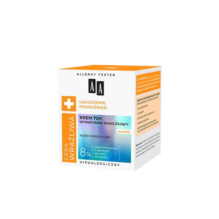AA Sensitive Skin 72H intensief hydraterende Daggezichtscrème 50 ml