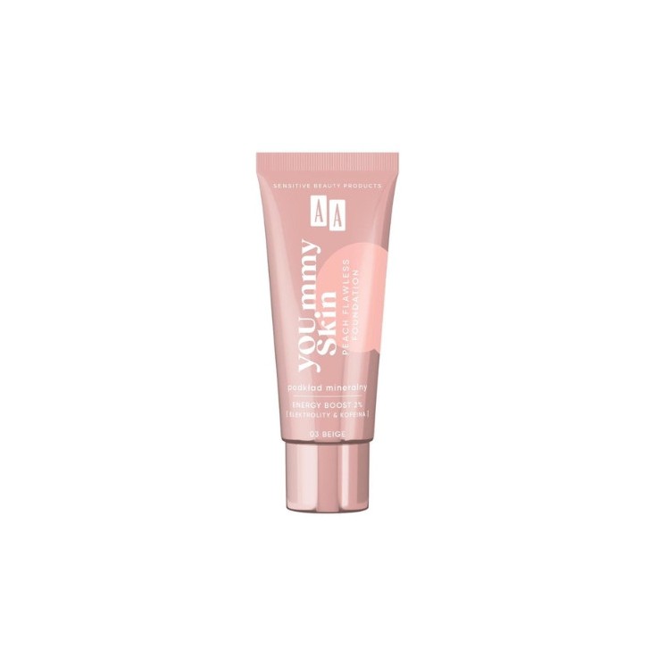 AA Yoummy Skin Peach Flawless мінеральна основа для обличчя /03/ Beige 30 мл